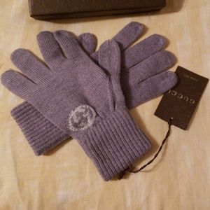 Authentic Grey Gucci Gloves